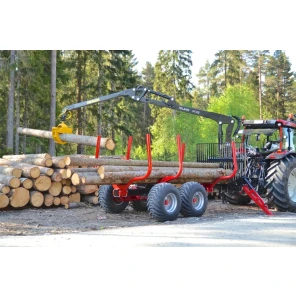 IGLAND - 380 - Tømmerhenger - m/kran 37-64S, brems, swingtrac, 3 stakesett